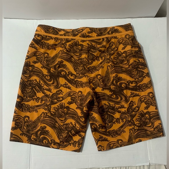 Reyn Spooner Swim Shorts Mens 36 Orange Wave Board Shorts 10" Trunks Beach Surf - Picture 9 of 11
